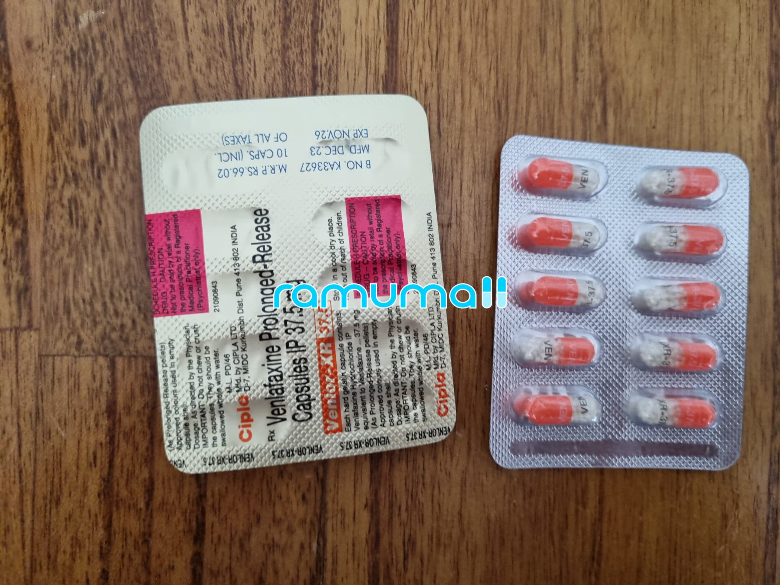 벤라팍신 VENLOR-XR 37.5MG 직구 후기